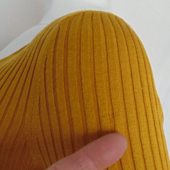 VERA WANG Lavender Label Sweater, S, Mustard yellow, Silk & Cashmere, Ribbed - Picture 5 of 15